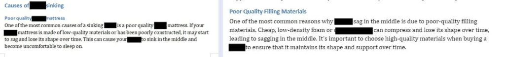 AI articles example where it's shown that they're practically duplicates