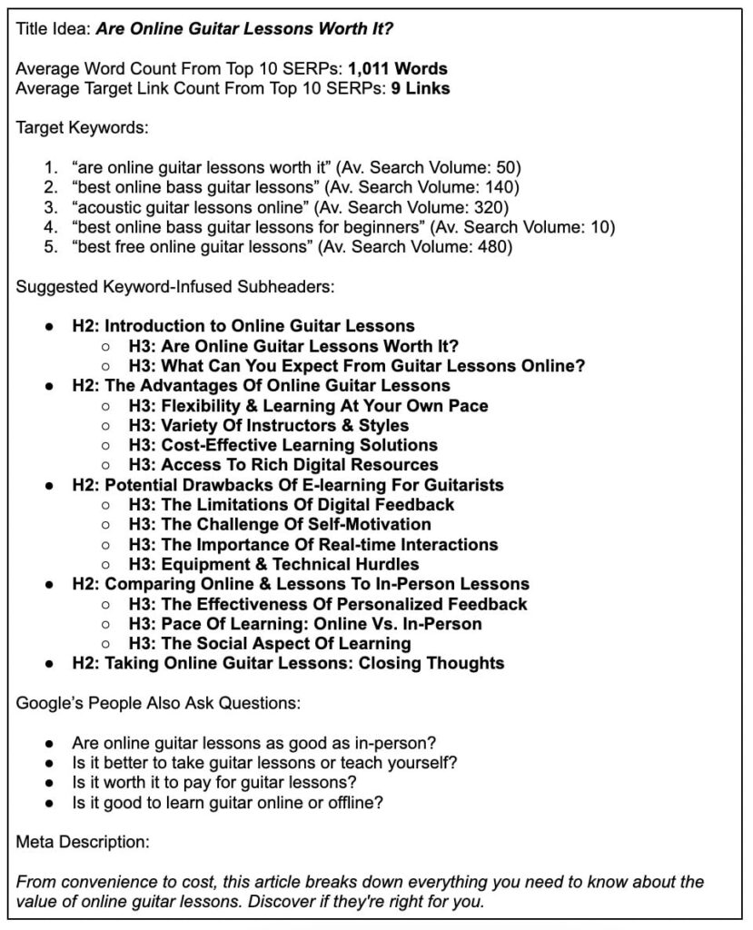An online lesson plan for march.