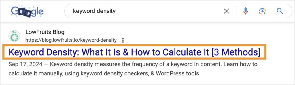 SEO title tag that reads keyword density: what it is and how to calculate it 3 methods.