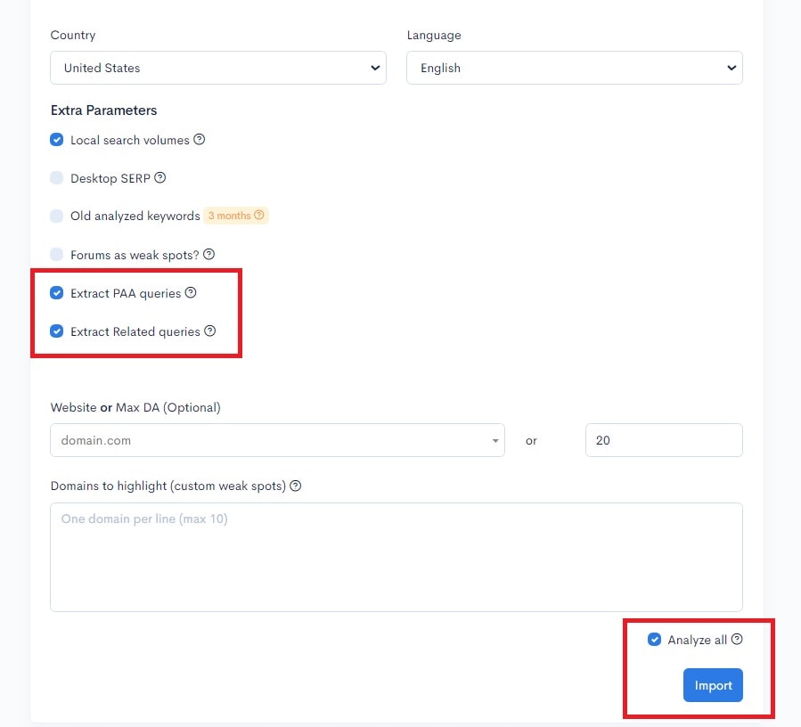 A screenshot showcasing the language settings in a Google account with a focus on SEO keywords and low-hanging fruits for ranking.