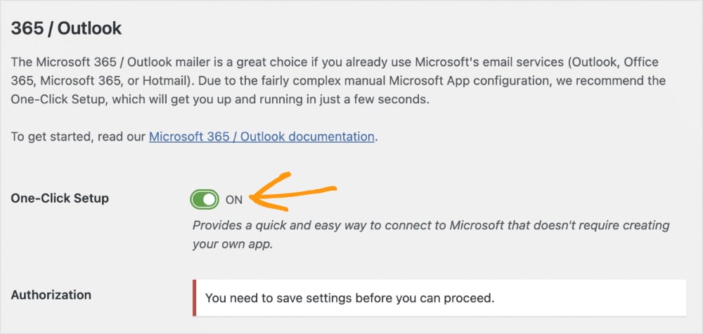 WP Mail SMTP one-click setup.