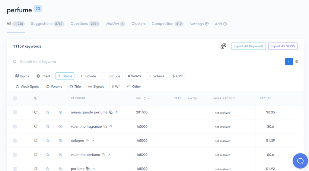A screen shot of a page showing a list of podcasts.