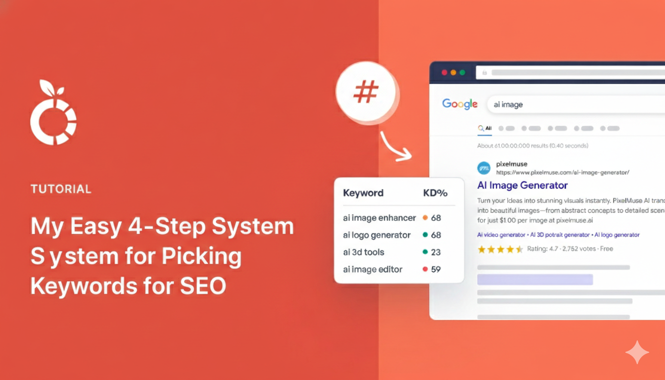 My easy 4-step system for picking keywords for SEO.
