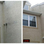 Stucco stain removal and pressure wasing